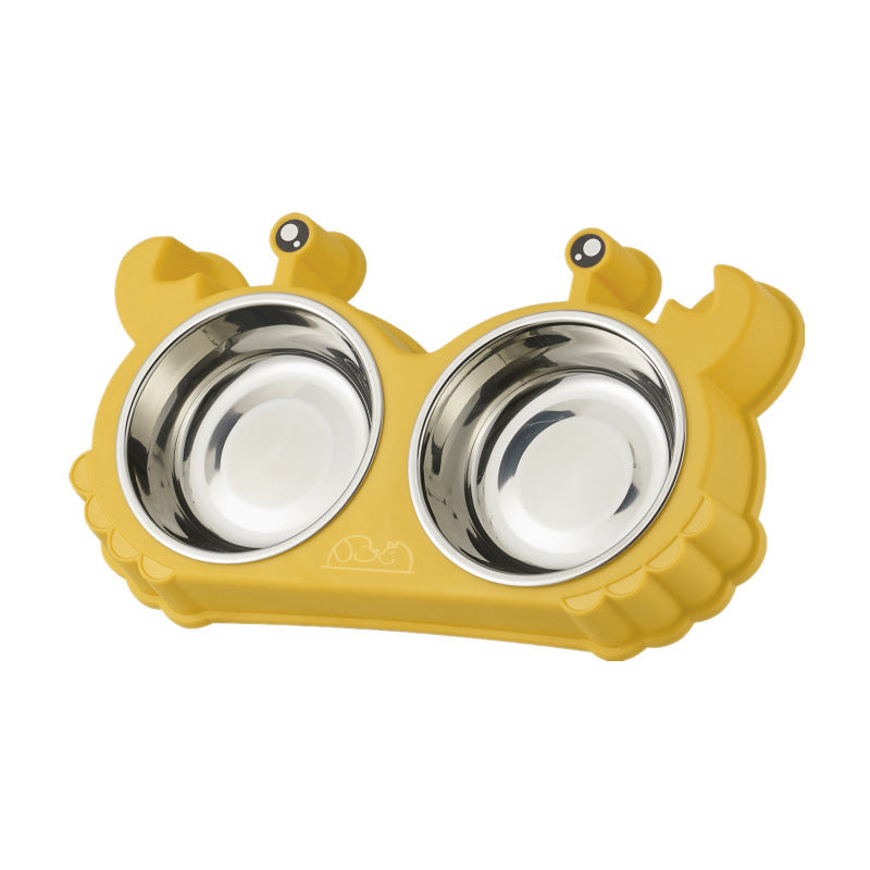 Pet Double Bowl Cat Bowl Removable Stainless Steel - Dream Pet Supply Store
