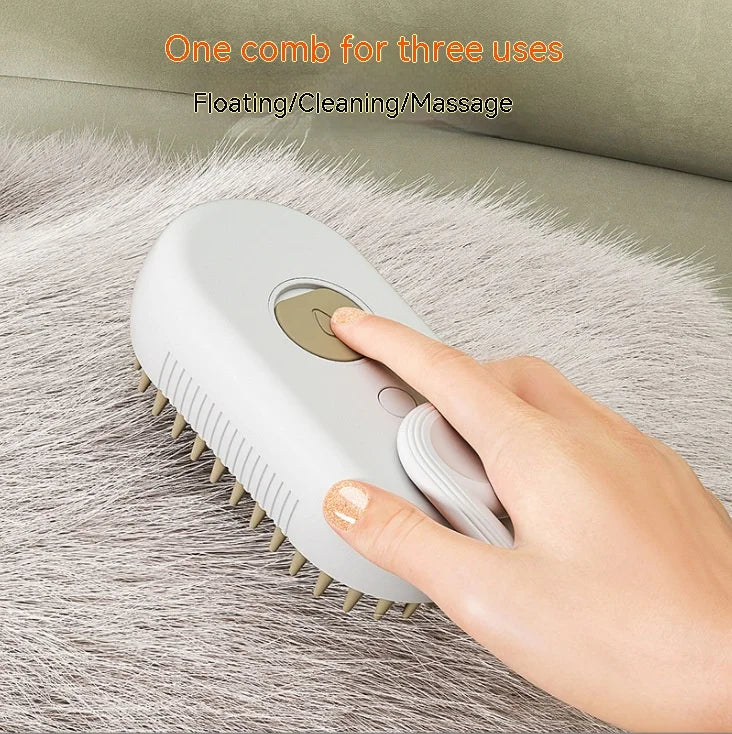 Pet Electric Spray Comb for Cats and Dogs - One-Key Spray Hair Removal, Anti-Flying Massage Brush - Dream Pet Supply Store