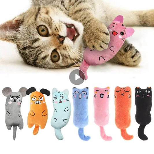 Catnip Plush Thumb Pillow - Bite-Resistant Cat Chew Toy for Teeth Grinding and Relaxation - Dream Pet Supply Store