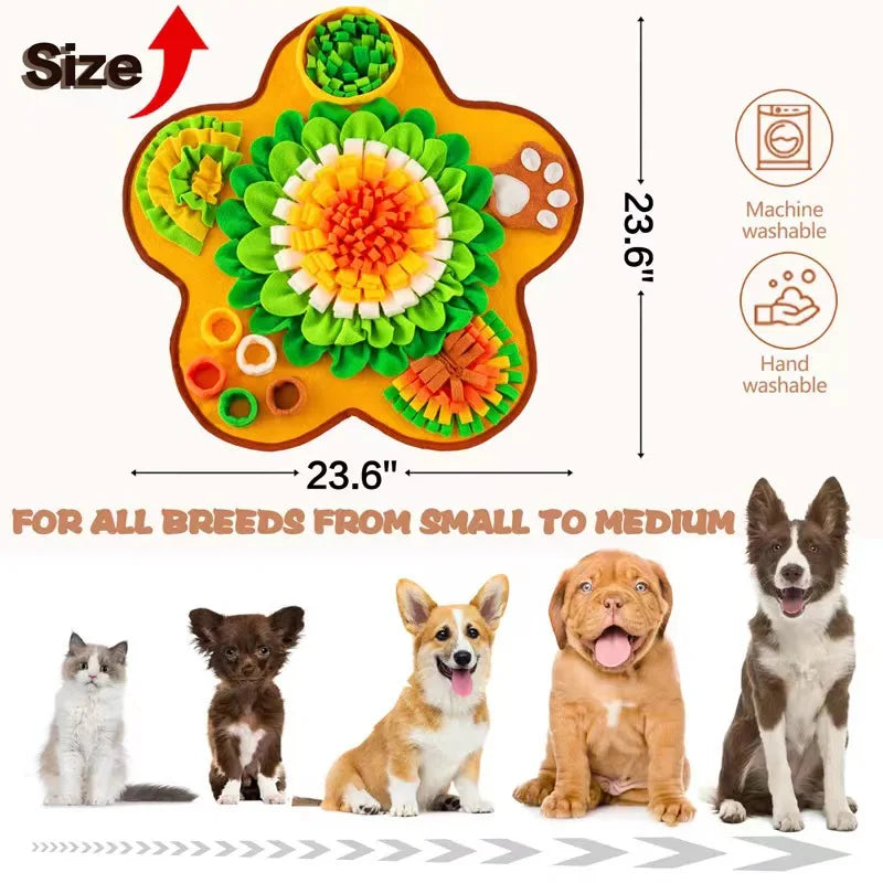 Sniff Mat for Dogs - Multi-Functional Dog Feeding Mat, Boredom Busters with Pupsicles, Dog Games & Treat Dispenser - Dream Pet Supply Store