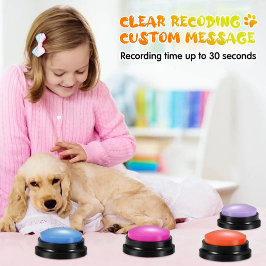 Funny Dog Recordable Pet Toys Travel Talking Pet Starters Pet Speaking Buttons Portable Cute Pet Supplies Communication Dog - Dream Pet Supply Store