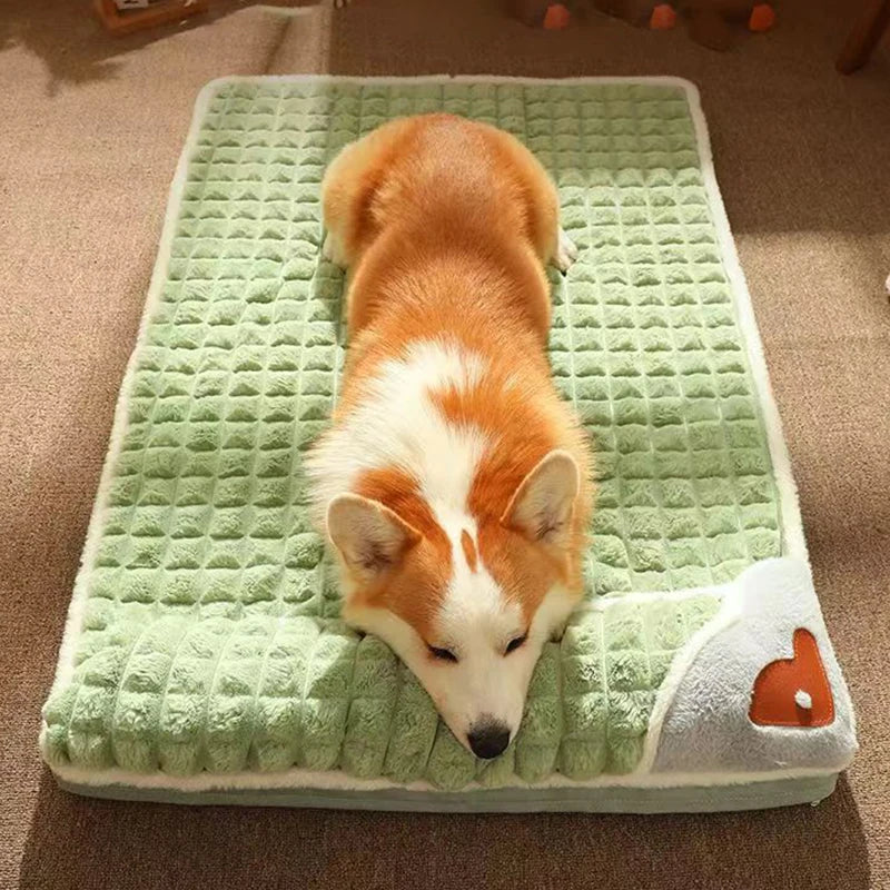 MADDEN Winter Warm Dog Mat - Luxury Sofa for Small Medium Dogs, Plaid Bed for Cats, Dogs Fluff Sleeping - Dream Pet Supply Store
