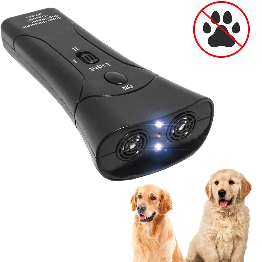 Pet Dog Repeller - Anti Barking Training Device with LED Ultrasonic Technology, No Battery Needed - Dream Pet Supply Store