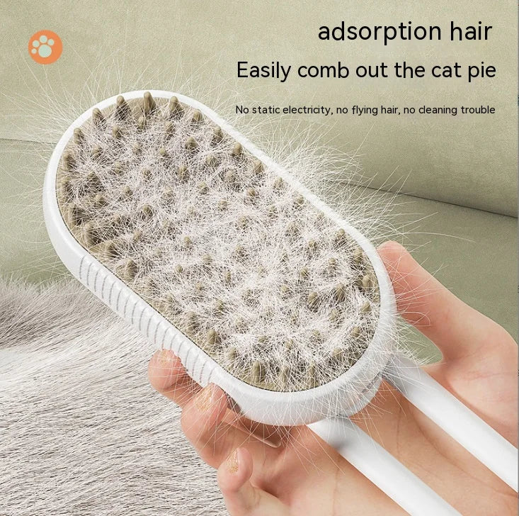 Pet Electric Spray Comb for Cats and Dogs - One-Key Spray Hair Removal, Anti-Flying Massage Brush - Dream Pet Supply Store