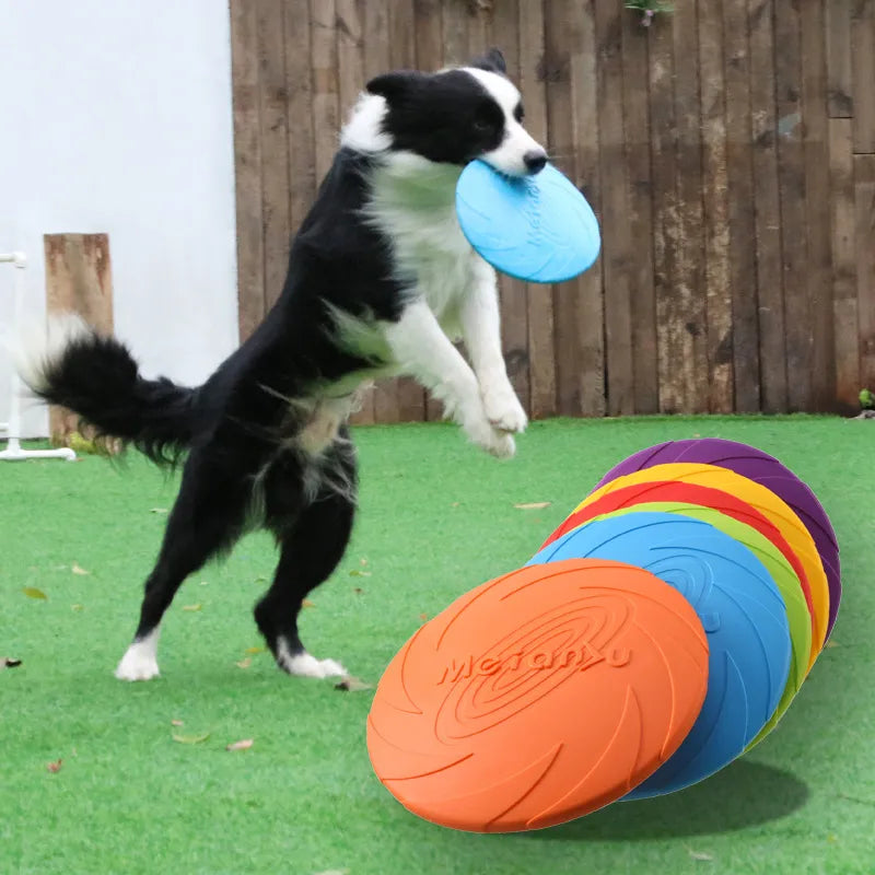 OUZEY Bite-Resistant Flying Disc Toy for Dogs - Multi-Functional Puppy Training and Interactive Outdoor Game - Dream Pet Supply Store